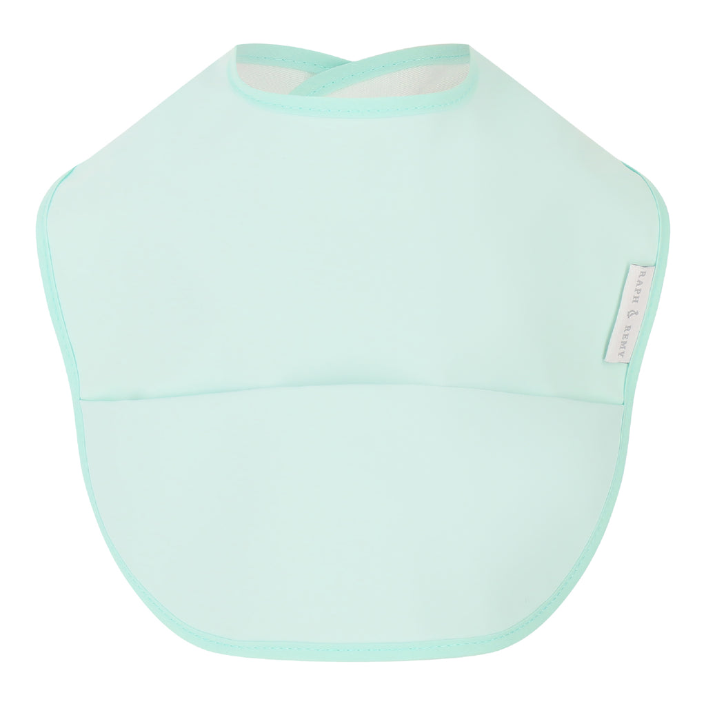 PandaEar Cute Super Thin Light Weight Unisex Silicone Baby Bibs Waterproof (Blue/Purple/Grey)